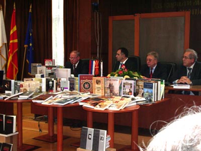 слева направо: В.С.Угаров, Велимир Стойковски, Е.Н.Егоров, Максим Каранфиловски.