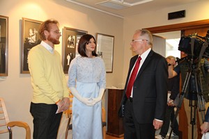 В.Москвин, Н.Клевалина с предствителем культурного центра США в Москве