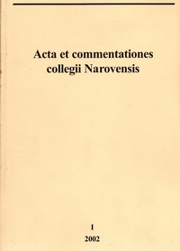 Acta et commentationes collegii Narovensis, вып.1