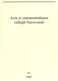 Acta et commentationes collegii Narovensis, вып.4