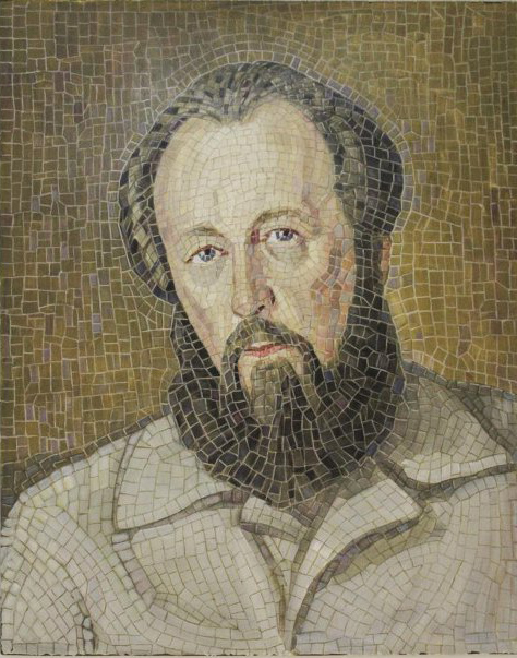 Климов Е. Е. Эскиз мозаичного портрета А.И. Солженицына