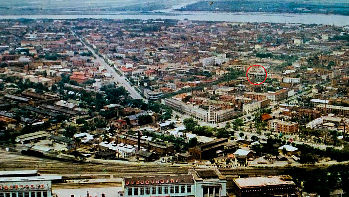 Аэрофото района Пристань. 1978. Источник: личный архив Е. Чаевского