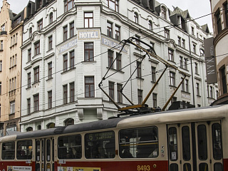 Отель Art Nouveau Palace по адресу Panská 12  (ранее – Panská 16). Наши дни. Май 2019. Фото Светланы Урбан