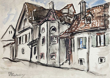 Графика Ольги Ковалевской-Блок из новых поступлений в Дом русского зарубежья