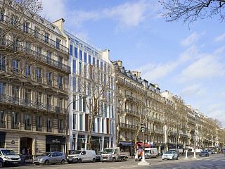 Бульвар Малешерб. Слева дом № 19. Около 2021. Фото: Javier Callejas. Источник: https://dtacc.com/wp/wp-content/uploads/2023/08/DTACC-EUREKA-Projet-01.jpg