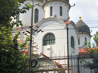 Кафедральный собор. Начало реставрации. Август 2018. Фото Михаила Дроздова