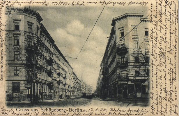 Гольцштрассе. 1921. Почтовая открытка. Источник: Das russische Kulturleben im Berlin der 1920er Jahre. Berlin, KLAK Verlag, 2014