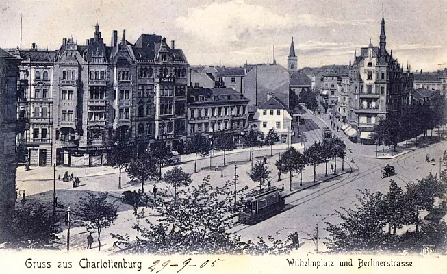 Берлинерштрассе и Вильгельмплац. 1905. Источник: https://pastvu.com/p/617584