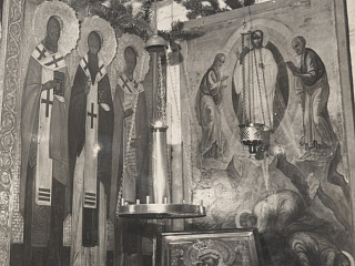 Интерьер храма. Начало 1950-х гг. Источник: личный архив Е.Л. Майданович