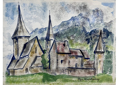 Графика Ольги Ковалевской-Блок из новых поступлений в Дом русского зарубежья