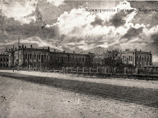 Коммерческие училища. Большой проспект. После 1910. Почтовая открытка