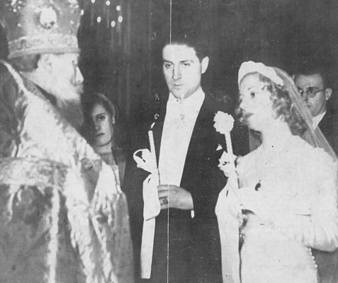 Венчание Анри Труайя в храме святого Александра Невского. Фотография из журнала «Иллюстрированная Россия», № 8, 1939