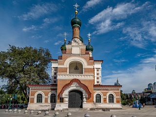 Общий вид Иверского храма со стороны колокольни. Сентябрь 2024. Фото Елизаветы Кириной